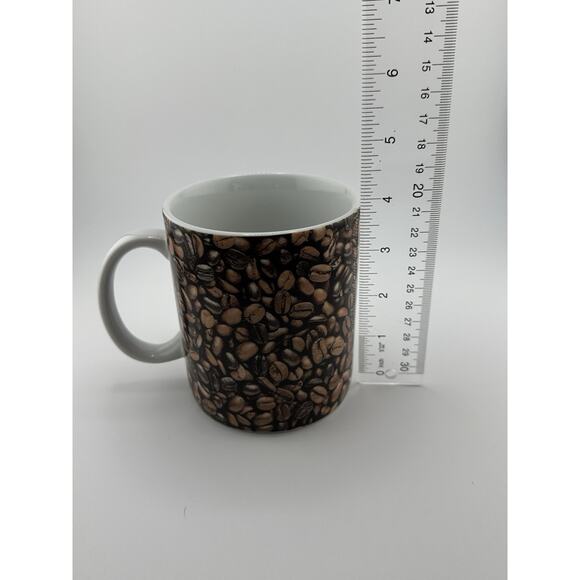 STARBUCKS 2007 Coffee Bean Design 16 OZ Ceramic Coffee Mug - Picture 7 of 8